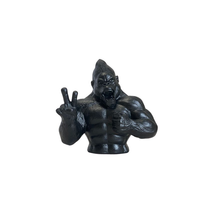 Statue de gorille en polyrésine sculptée à la main, décoration d'intérieur moderne, ornement de table animal de luxe, cadeau de vacances