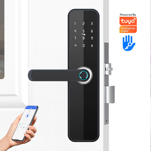 Tuya TTlock Intelligent Handle Lock Digital <strong>Fingerprint</strong> <strong>Biometric</strong> Lock Card Smart <strong>Door</strong> Lock with Key - Product Image 1