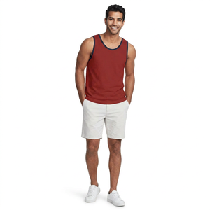 100% Cotton Y-Back Tank Top for Men Quick Dry <b>Stringer</b> <b>Vest</b> for Fitness Gym Training Workout Muscle Shirt - Product Image 1