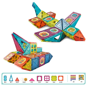 Juguete para Niños, Juego de 270 Piezas de <span class=keywords><strong>Bloques</strong></span> de Plástico Magnéticos, Juguetes de Construcción, <span class=keywords><strong>Bloques</strong></span> de Construcción de Ciudades, <span class=keywords><strong>Bloques</strong></span> Magnéticos HW, Juego Mágico 3D - Product Image 5