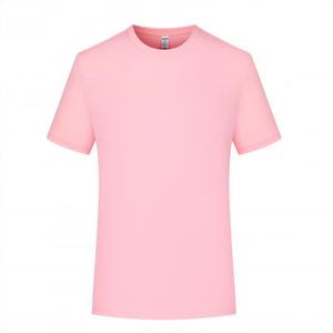Promotional T-Shirt Short Sleeve Solid Color Polyester Quick Dry Leisure Wear - Product Image 1