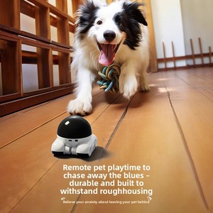 Caméra Robot de Surveillance pour Animaux de Compagnie 1080p, Portée 30m+, Portable, Utilisation Domestique, Contrôle par Application <span class=keywords><strong>Mobile</strong></span> à Distance, Sans Réseau Requis, Sans Fil, Sans Prise - Product Image 2