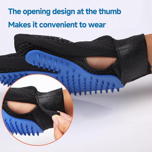 Gant de toilettage pour animaux domestiques : brosse et gant de massage pour le contrôle de la perte de poils, le bain et le lavage des chiens et des chats - Product Image 6