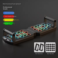 Planche de fitness pliable, robuste et multifonctionnelle avec équipement d'entraînement pour les muscles pectoraux et bandes de résistance