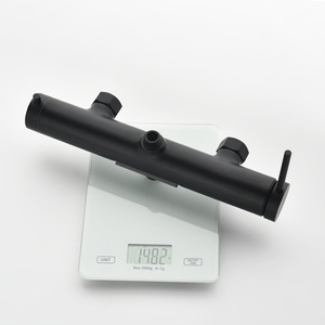 Juego de Ducha de Pared con Rociador Superior en Gris Metálico, Cascada de Agua Fría/Caliente, Exclusivo Transfronterizo para Baños Minimalistas - Product Image 6