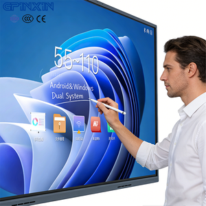 Tableau blanc interactif numérique intelligent électronique de 55 à 75 à 110 pouces avec stylet multi-touch, projecteur, système d'exploitation Android, PC pour l'enseignement - Product Image 1
