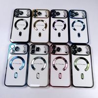 Coque de téléphone portable galvanoplastie pour Iphones 15 Pro Max Housse de téléphone portable antichoc magnétique pour iphone 16 Pro Max 17 16 15