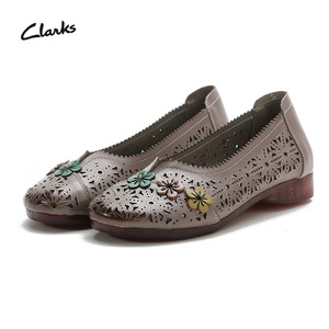 Scarpe <span class=keywords><strong>da</strong></span> Donna Casual Retrò alla Moda, Stile Etnico Floreale, Sandali Piatti, Scarpe Oxford in Vera Pelle per Signore Anziane - Product Image 6