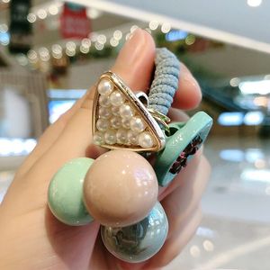 Colore della caramella appeso con perline e palline piccola fascia per capelli per ragazze e donne - Product Image 4