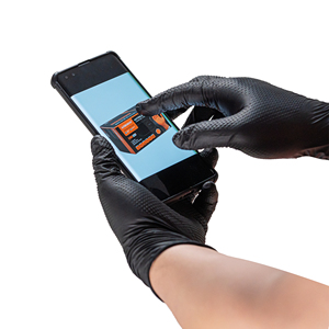 10mil גבוהה אלסטי מוגבה יהלום מרקם לטקס אבקה חינם מזון בטוח חנקית כפפות תעשייתי חד פעמיות צבע להתאמה אישית - Product Image 3