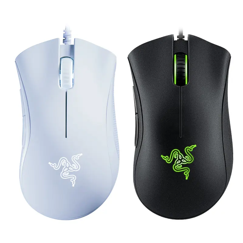 Razer mouse com fio, alto quanlily deathadder essencial com fio gaming mouse para computador portátil