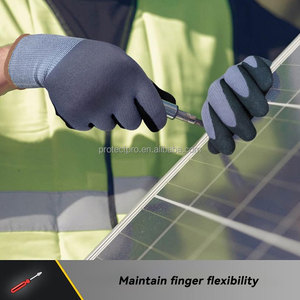 Guantes DE TRABAJO recubiertos de nitrilo de espuma para hombres, antideslizantes y duraderos, impermeables, resistentes al aceite para uso en jardín de construcción - Product Image 4