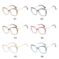 Monture de lunettes de prescription pour femme Filtre à lumière bleue carré TR90 Polygonous S Arms Gold Computer