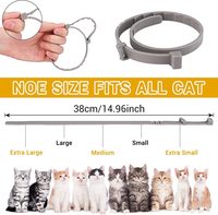 Collier anti-puces et anti-tiques pour animaux de compagnie, en caoutchouc imperméable, solide, simple, protection haute efficacité pendant 8 mois
