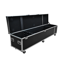 Wintina WT – Coffret de transport robuste en aluminium et contreplaqué pour 25 microphones et pieds de micro professionnels, noir
