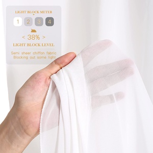 Mousseline de soie mer plafond rideaux suspendus pure toile de fond rideau pour fête de <span class=keywords><strong>mariage</strong></span> arc tente Restaurant Hall plafond décorations - Product Image 3