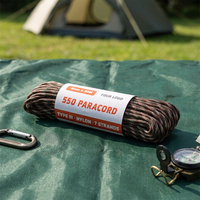 Cordon de parachute tactique en paracorde robuste 550 de 4 mm, corde en nylon pour survie, vente en gros, corde de maintien pour tente de camping en extérieur, personnalisable