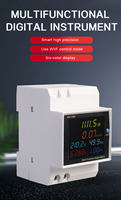 Compteur d'énergie sur rail DIN monophasé, compteur kWh numérique LCD AC 230V CHLOTAI