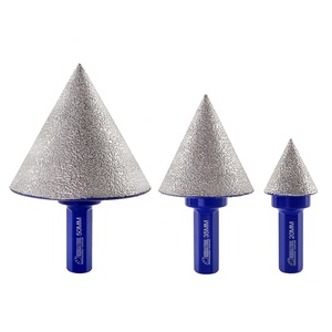 Fraise à chanfreiner diamantée hexagonale brasée sous vide 20/35/50mm <span class=keywords><strong>pour</strong></span> chanfreinage et découpe de trous - Product Image 1