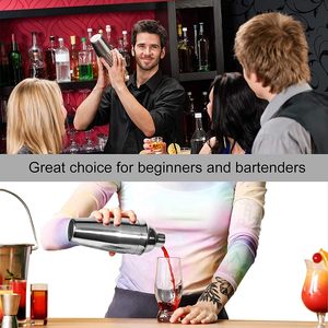 Wholesale Custom Insulated Mini Stainless Steel <strong>Cocktail</strong> <strong>Shaker</strong> Set <strong>Cocktail</strong> <strong>Shaker</strong> 750ml Bartender Kit Luxury Water Bottle