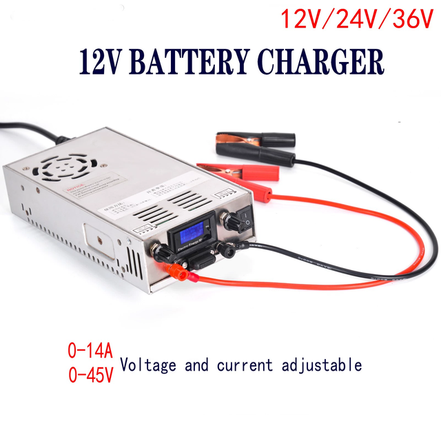 DDP 0-45V 14A/0-90V 7A Adjustable Output Voltage Current Battery Charger 12V 24V Power Supply Fast Charger Adapter