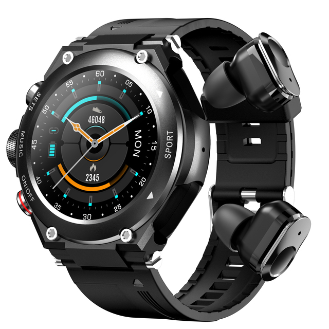 T92 Waterproof Calling 470mah Smartwatch Earbuds Headset 2 in 1 Smart Bracelet With TWS Earphone Reloj Touch Screen Smart Watch