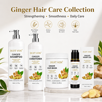 Soins capillaires naturels au gingembre 900ml pour cheveux afro 4C, shampoing hydratant en profondeur, après-shampoing, masque, huile pour la croissance du cuir chevelu