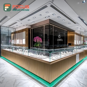 Exhibidor de Joyería Moderno para Interiores de Tiendas, Mostrador de Exhibición con Marco de Madera para Espacios de Boutique - Product Image 5