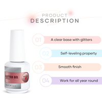 Missgel Gel à paillettes réfléchissantes UV Vernis à ongles organique 15ml Gelpolish Esmaltes Semipermanentes