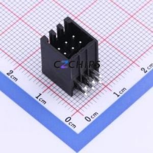 JL15EDGRHD-25403B01 Plug-in Terminal Block Bent Lead Through Hole,P=2.54mm Board-to-Board / Socket - Closed 2x3P 2.54mm Black - Product Image 1