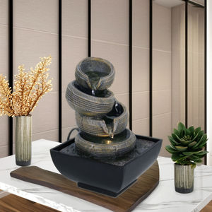 Piccola Base quadrata interna resina sfera di cristallo fontana di acqua nuovo stile piccolo arredamento per la <span class=keywords><strong>casa</strong></span> <span class=keywords><strong>con</strong></span> per uso domestico - Product Image 2