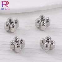 Bouton artisanal DIY en alliage de zinc plaqué or 18 carats avec fermoir magnétique cylindrique à 2 trous, écologique pour bracelets et colliers