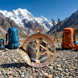 Nautical Brass Handmade Engraved Multi-functional <b>Compass</b> Leather Case Hiking Camping Gift Mom Dad Graduation Birthday Dial - Product Image 6