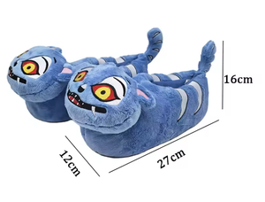 Pantuflas de Felpa de Algodón con Diseño de Cazadores de Demonios, Pantuflas de Pareja Kawaii BlueTiger para Mujer y Hombre, Pantuflas Antideslizantes para Invierno, Exteriores y Hogar, Regalo de Navidad - Product Image 2