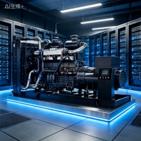 Générateur diesel silencieux haute performance à démarrage automatique 50/60Hz, résistant aux intempéries, type ouvert, ATS pour les secours d'urgence