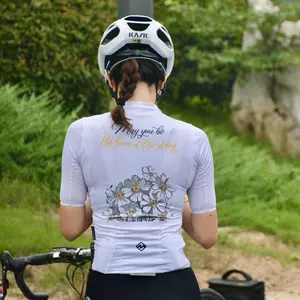 Mcycle özel yüceltilmiş tasarım yarış cut İtalya kumaş bayan bisiklet forması