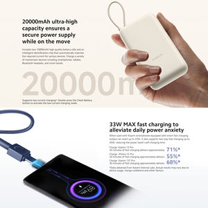 Batterie externe <span class=keywords><strong>Xiaomi</strong></span> 33W <span class=keywords><strong>20000mAh</strong></span> (câble intégré) avec charge rapide USB-C et multiples protections de sécurité, haute capacité - Product Image 4