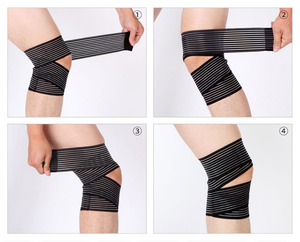 Có Thể Điều Chỉnh Cú Đúp Đầu Gối Cho Thể Thao Đầu Gối Kết Thúc Tốt Đẹp Đàn Hồi Dây Đeo Đầu Gối Mắt Cá Chân Kháng Ban Nhạc Tự Dính Băng Cử Tạ Dây Đeo - Product Image 3