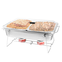Offre Spéciale jetable feuille d'aluminium fil chauffe-plats Buffet service ensemble chauffe-plats pleine taille fil chauffe-plats Hot Pots Stand