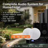 Système de haut-parleurs de plafond sans cadre de luxe pour villa, home cinéma, audio multiroom intelligent, système audio multiroom intelligent haut de gamme pour maison intelligente