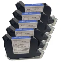 5 Buah Yaomatec Premium 12.7Mm JS12M Ramah Lingkungan Berbasis Pelarut Cepat Kering Cepat Kering Tinta Cartridge Online Inkjet Printer Tinta Cartridge