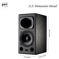 Haut-parleur actif de bibliothèque Pat 21a simple 8 pouces en métal avec audio haute résolution 600W pour moniteur de studio et écoute Hi-Fi