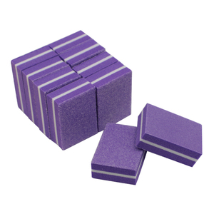 <span class=keywords><strong>Lime</strong></span> à ongles réutilisable mini carrée double face en éponge, motif droit, grain 100/180, outil professionnel pour le soin des ongles - Product Image 6