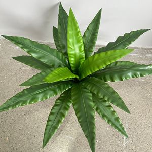 Fougère artificielle Meng Jie en forme de nid d'oiseau, 30cm-100cm, plante en pot en caoutchouc souple, grande décoration intérieure et extérieure - Product Image 1