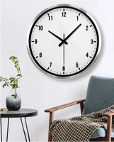 Jam Dinding Senyap 24 Inci 60 CM Jam Quartz Ukuran Besar untuk Ruang Konferensi Hotel, Aula Stasiun, Jam Sederhana dan Berkesan