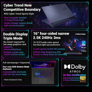 โน้ตบุ๊กเกมมิ่ง <span class=keywords><strong>ASUS</strong></span> ROG Strix G16  Intel Core i9 รุ่นที่ 13 RTX4060 หน้าจอ 16 นิ้ว 2.5K 240Hz - Product Image 3