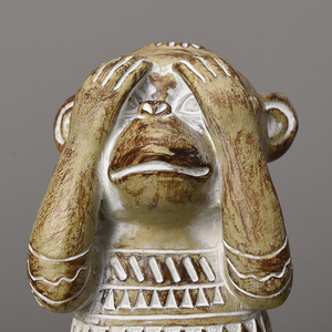Figurine de singe en résine Art africain, Sculpture drôle, décoration pour la maison - Product Image 4