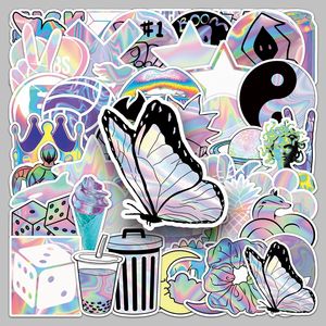 Custom Holographic Creative Graffiti Vinyl Decorative Decals for Laptop Tablet Cartoon Design Waterproof Durable Stickers
