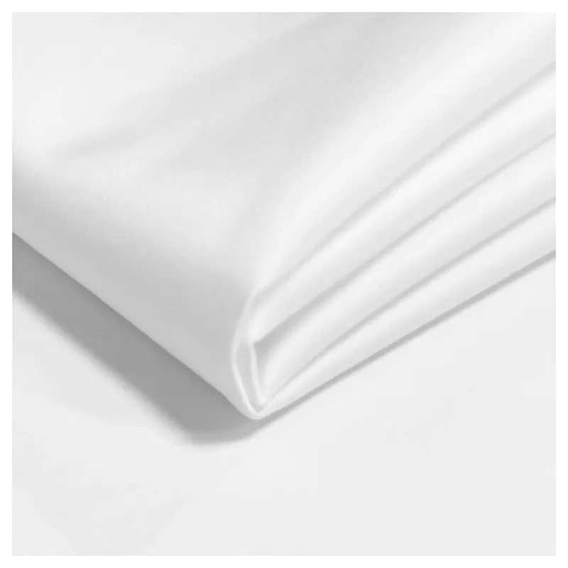 A2186-1 toptan düz beyaz pamuk kumaş 98% pamuk 2% Spandex aplike giysi kumaşı tekstil yatak çarşafı