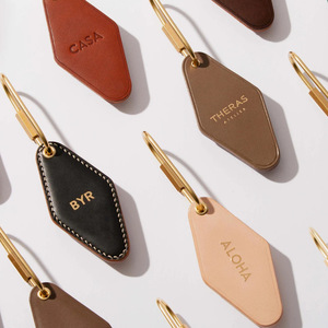 Bán Buôn Biểu Tượng Tùy Chỉnh Sang Trọng Thăng Hoa Retro Cổ Điển Khách Sạn Móc Chìa Khóa PU Da Motel Keychain - Product Image 1